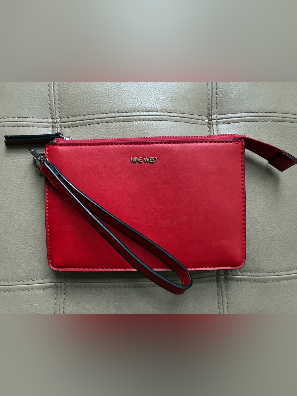 Nine West Red Wristlet Clutch with Strap